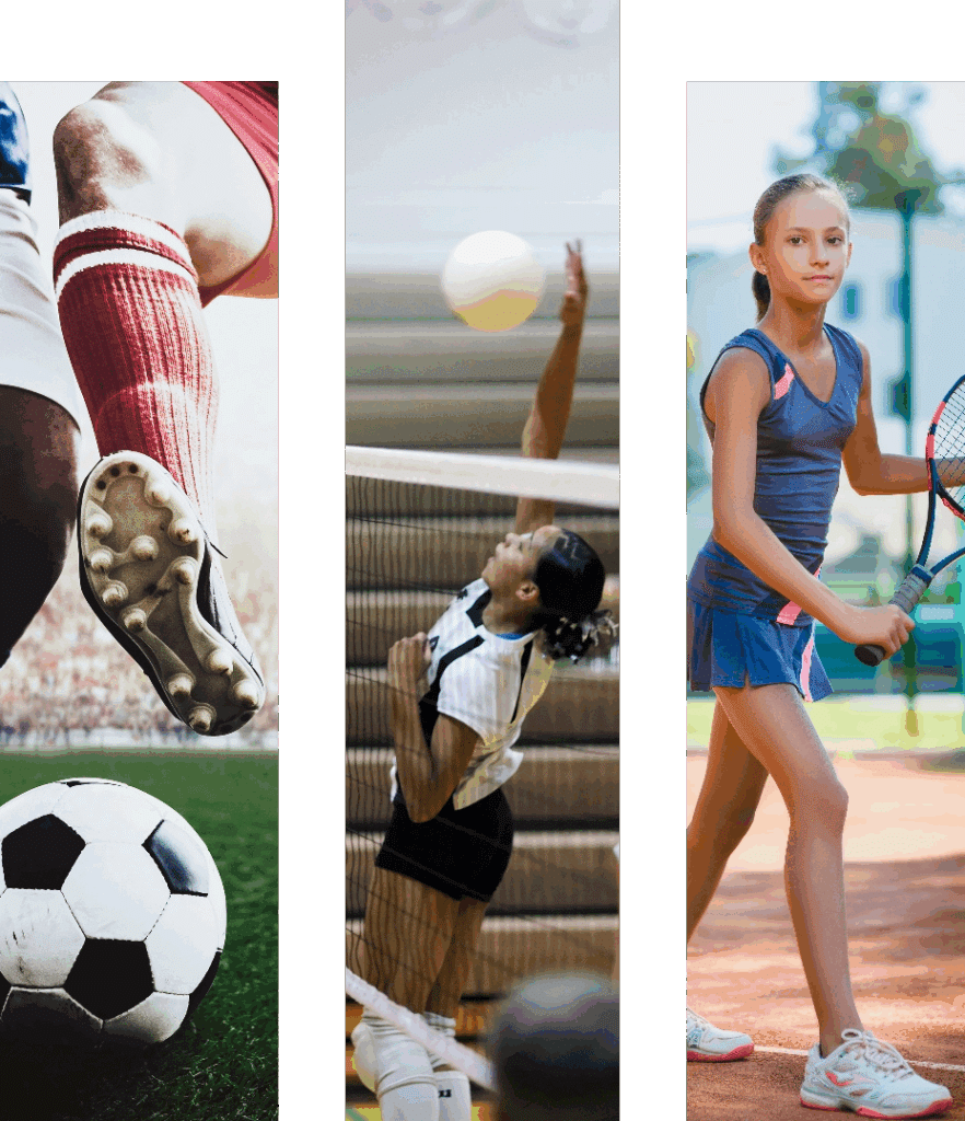 Collage of sports images